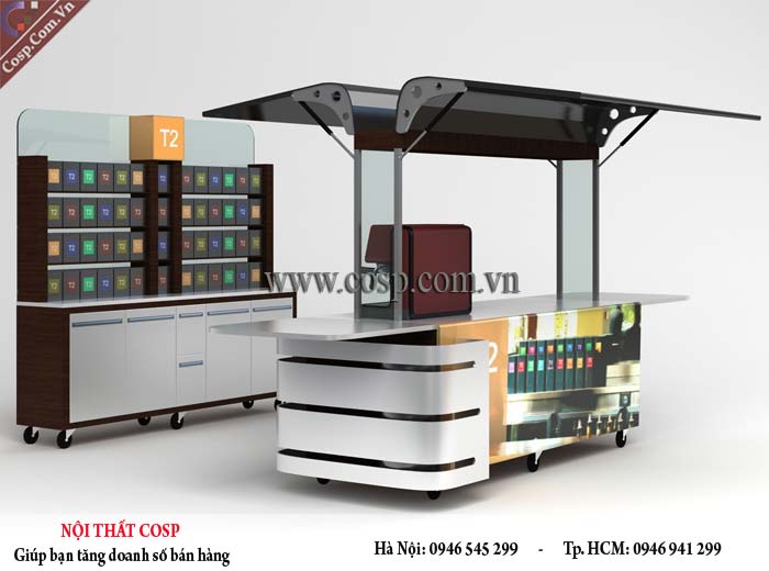 thiết kế kiosk đồ ăn nhanh KIK009